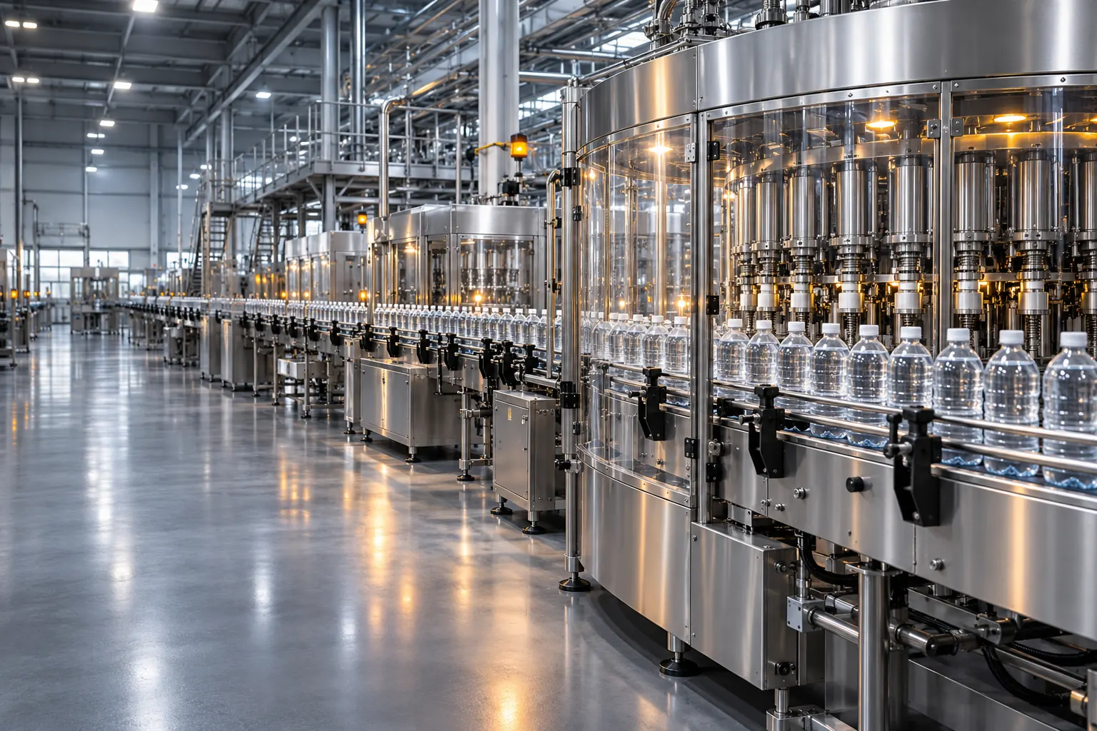 Original liquid packaging line illustration